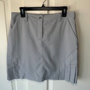 Nivo by Lanctot Nova Skort Black White 6 Plaid‎ UV Protection Pleated Pocket